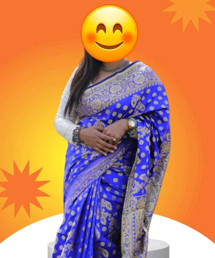 Nill Saree আরজিনাল জাপানি কাতান - Image 2