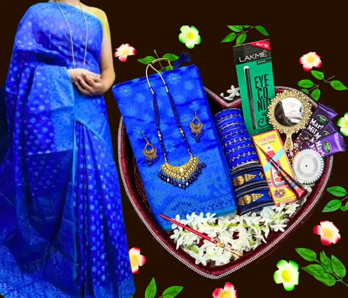 🌸 নাখফুল জামদানী 🌸 সূক্ষ্ম ফুলের নকশা, নরম সূতির ছোঁয়া বাঙালিয়ানার শান্ত অথচ মনকাড়া প্রকাশ 🧵✨ - Image 2