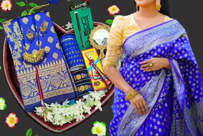 royal blue Japani cartoon silk combo package - Image 2