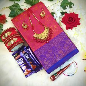 Katan Saree Gift Combo Package .