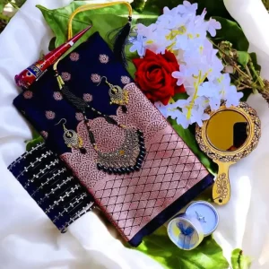 🌟 Black Katan Saree Combo 🌟