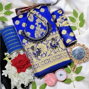 Blue Saree Gift Pakage