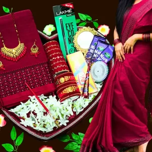 🌸 🎁 Merun Calure Saree Combo 🌸