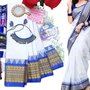 White saree .Tangail cotton saree সাদা শাড়ি কম্বো প্যাকেজ