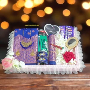 ✨ সফ্ট সিল্ক কাতান শাড়ি 👗 + মেচিং ব্লাউজ পিস 👚 (কম্বো সেট) ✨